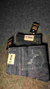 DENIM SELVEDGE CELANA DENIM DARK BLACK INDIGO TERMURAH