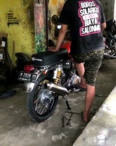 selincer knalpot altan exhaust bulat jenong ngebas ulem