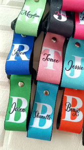 1.5x3.5" Personalized Monogram Luggage Tag Plain Color Background