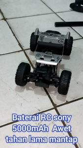 Baterai Cas RC SONY Biru - 5000mAh 3.7V type 18650 awet tahan lama..