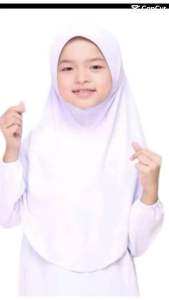 Tudung Sekolah Bergetah dan tidak Bergetah kain Lycra korean Untuk pelajar sekolah keselesaan Clothing Dusty pink