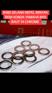 RING SELANG NEPEL DISC MINYAK REM M10 / RING 14 CHROME HONDA YAMAHA HARGA UNTUK 1PCS