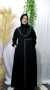 Gamis set kerudung swarosky
