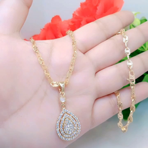 Kalung+Liontin Dewasa Premium Simpel Elegan Panjang 45.Cm