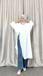MECCA TUNIK Semi Kaftan Bahan Cringkel Airflow By Elfani.store