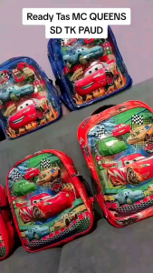 TAS SEKOLAH ANAK LAKI LAKI TAS CARS MCQUEENS 3D LED NYALA UKURAN SD TK PAUD