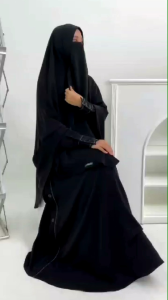 Gamis Syari Set Cadar & Desain Faatina Elegan