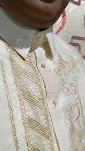 Modern Barong Traditional Wear w/ lining and pipping in collar Random Design