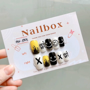 Nailbox HALLOWEEN móng úp thiết kế sẵn bộ 10 móng tặng kèm keo & dũa