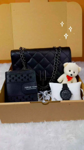 Kado lucu/kado wanita/kado tas-jam tangan-dompet/kado ulang tahun/ anniversary/wedingg/graduation/ kado paket lengkap