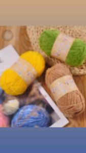 [SG instock] chenille velvet baby thin soft edelweiss #2 yarn crochet knitting plush sweater xuefeier 雪妃尔细雪绒花2号毛线
