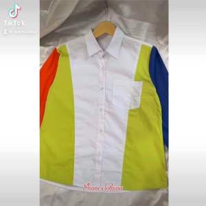 SHANE CLOTHING KEMEJA WANITA RAINBOW WARNA KATUN POPLIN 9065
