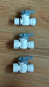 บอลวาล์ว พีวีซี วาล์วพลาสติก เกลียวนอก เกลียวใน 1/2 นิ้ว รูน้ำ 3/8 นิ้ว 1/4 นิ้ว อุปกรณ์เครื่องกรองน้ำ