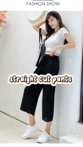 Womens wide-leg pants stretch thin elastic high-waist pants