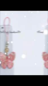 [BUY 2 GET HADIAH] PINK BUTTERFLY strap phone (netcute) gantungan hp / gantungan kunci - tas / aksesoris hp