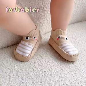 Cute Organic Cotton Walking Shoes Boy Girl baby soft sole indoor anti-slip SOCKS shoes