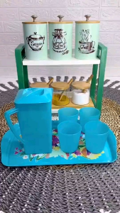 Calista Topan Set Teko 6 in 1 / Teko air free nampan dan gelas / teko air dan gelas minum