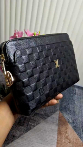 HANDBAG CLUTCH PRIA KULIT POUCHBAG PRIA LOCK CODE PASWORD