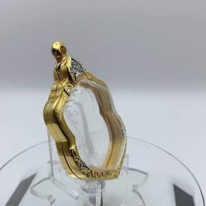 T10 ตลับพระ กรอบพระไมครอนทองสูตร เสมา เสมาหลวงปู่ทิม ขนาดกรอบวงใน 3.1*4.6 ซม. ขนาดที่ใส่สวย 2.7*4.2 ซม.(ส่งรูปพระและขนาดพระทางแชทได้ค่ะ)