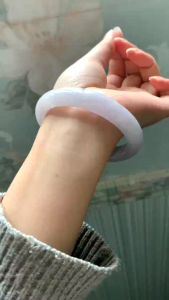 Jade bangle 57.5mm pink icy lavender singapore local seller grade A