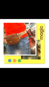 Kickers Genuine Leather Men Waist Bag & Chest Bag 78678 31cm6cm13cm