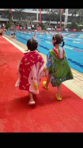 Kid Swimming Cartoon Towel Hooded Bath Towel Comfortable Tuala Renang Mandi Kain