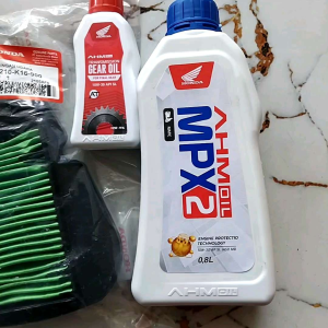 PAKET MATIC HONDA OLI MPX2 0.8L + FILTER UDARA HONDA + AHM GEAR 120ML