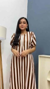 Daster Panjang Semata Kaki Non Ruffle Dress Rayon Kekinian Busui Daster Panjang Lengan Pendek Murah