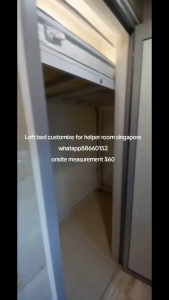 Loft bed customize for helper room singapore /utility/store room/bomb shelter