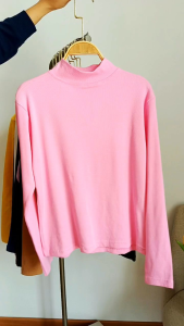 Atasan wanita turtleneck - Baju knit polos terbaru - inner lengan panjang - ramise