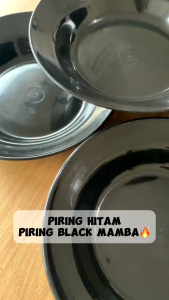 piring hitam uk 9 plastik piring makan dapur 12 pcs