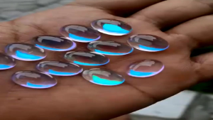 Batu Akik Kalimaya India Pelangi 14x10 mm Jarong Biru Istimewa