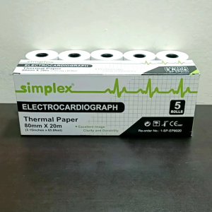 Simplex Electrocardiograph Thermal Paper/ ECG Paper 80mm X 20m