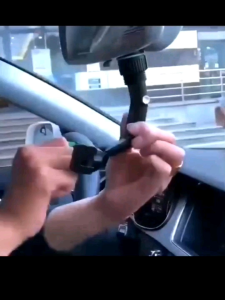360 Degree Adjustable 2 in 1 Bracket Rearview Mirror Mount Phone Holder Car Backseat Bracket Multi-Scene