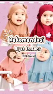 Kamima - Hijab baby pita almira polos 0-3 tahun