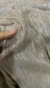 vải voan lưới dập ly nhũ kim tuyến màu da _( khổ 1m5) mềm mỏng nhẹ may đầm váy dạ hội vv