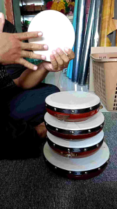 Rebana Kayu Kuning / Alat Musik Rebana Hadroh Terbang Keplak Ukuran Anak / Mainan Kotek Hadroh Rebana Anak / Mainan Kecimpring / Mainan Rebana Kompang / Rebana Kecer Stainless