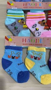 3 Pasang Kaos Kaki Bayi 3 in 1 Usia 0-12 Bulan Kualitas Premium HAOJIE