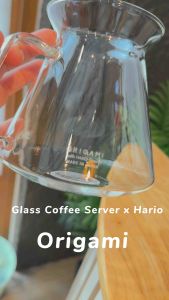 ORIGAMI x HARIO Glass Coffee Server with HARIO