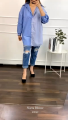 Nara Blouse Kemeja Jumbo Premium Cotton Poplin Stripe Import Size XXL. 