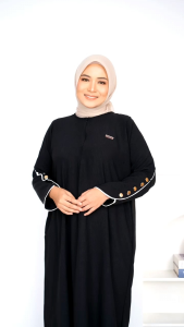 Mecca abaya gamis wanita abaya terbaru lengan kancing batwing