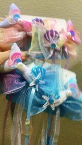 Sea Ocean Girls Princess Hair Clips Set - 2pc High-Quality Mermaid-Themed Party Accessory for Kids & Teens Elsa Frozen