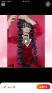 Tóc Giả Tết Hồ Lô 80cm (Giá 1 Bên) phong cách Cá Tính Qiqishop