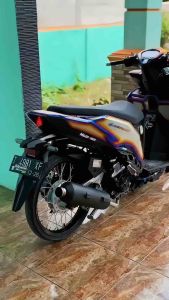 Knalpot SHIJIRO LOTUS Vario 125/150 LED Beat Fi Esp Scoopy Mio Sporty Pcx 160 - PIPA 26-28MM