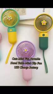 Mini Cooling Fan Hand-Held Fans Strong Wind Cute Designs USB Charger Portable Fan Kipas Mini Kuat Angin Untuk Cuaca Terik
