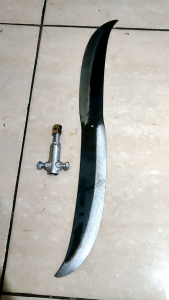 pisau cacah rumput uk 50 cm + as sambungan pipa 10mm -12 mm