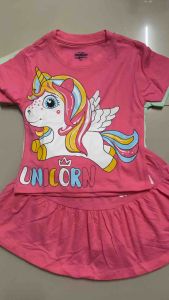 12-45kg sét áo và chân váy có quần trong cho bé gái - thun coton xuất mềm mịn thấm hút mồ hôi 701