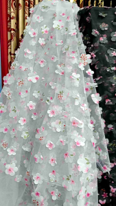 kain/bahan tile bunga 3D/kain dress