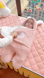 [ Hàng QC Đẹp loại 1] Túi ngủ mùa đông Chăn ủ sơ sinh hình gấu túi ủ cừu cho bé hình thú lông cừu mịn có chân cho bé
