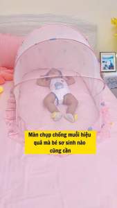 Màn chụp cho bé gấp gọn mùng chụp cho bé chống muỗi dùng cho giường và nôi cũi